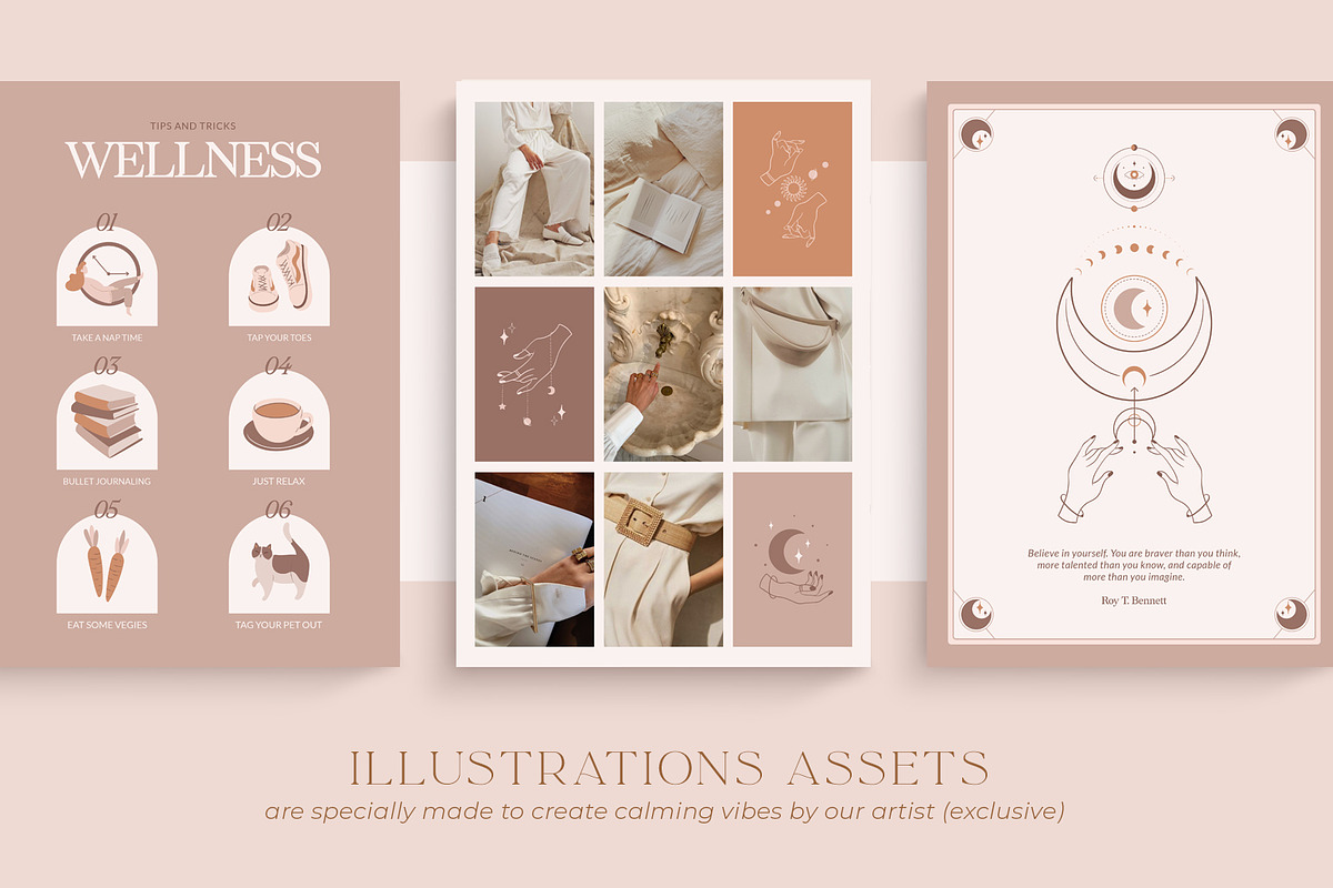 Wellness Workbook Creator | CANVA PS, a Magazine Template by Eviory (Photo 20 of 45)