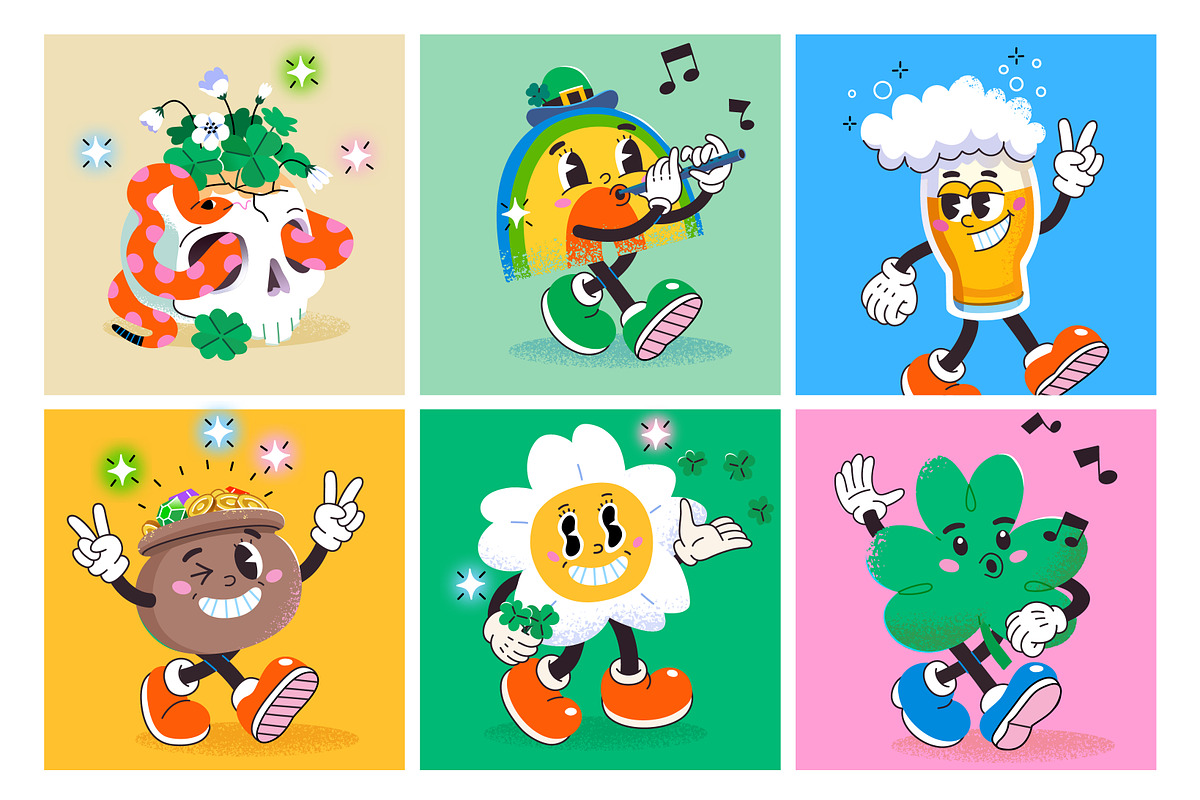 Irish Luck: Cartoon Elements, an Illustration by Moonery's (Photo 3 of 9)