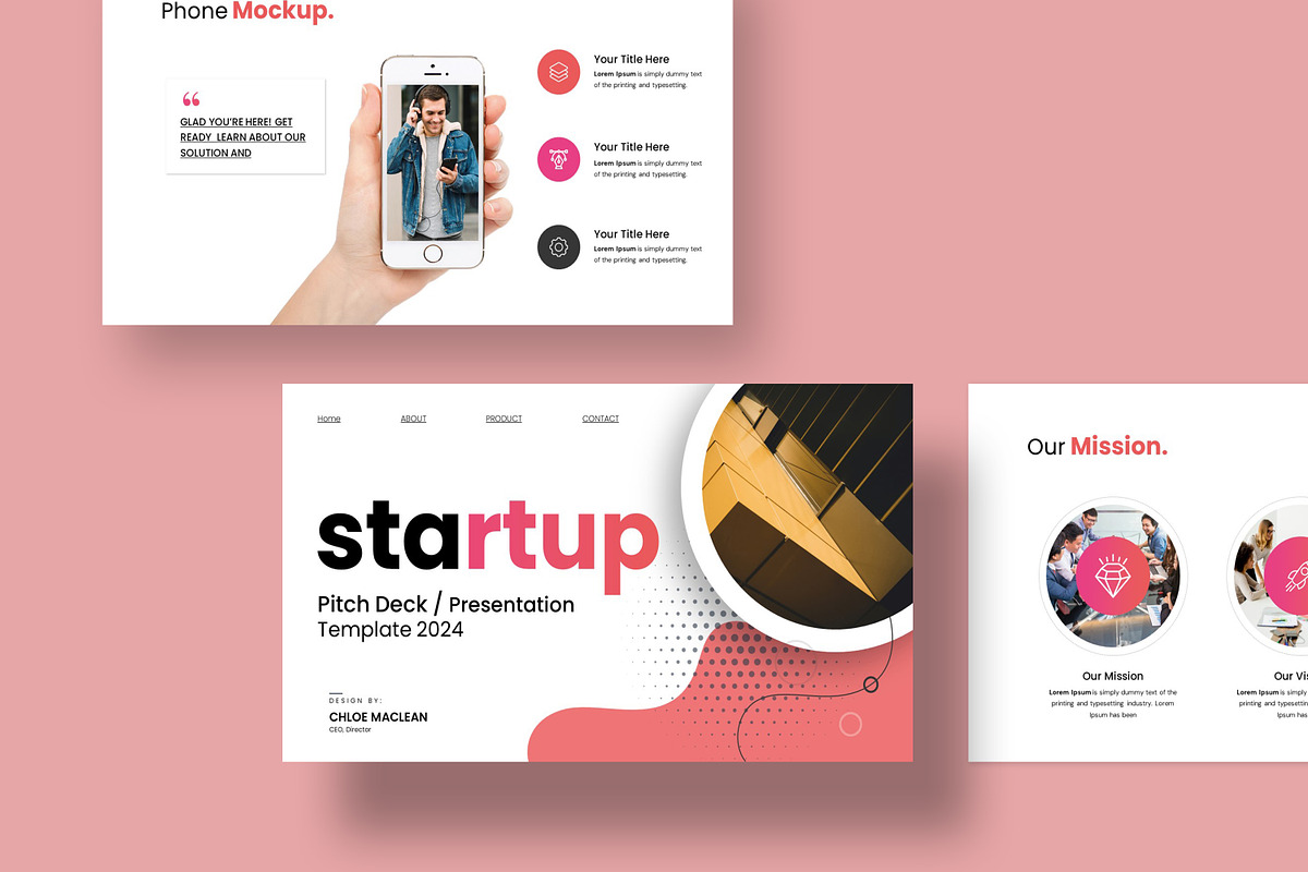 Startup Pitch Deck Template, a Presentation Template by evgenystudio