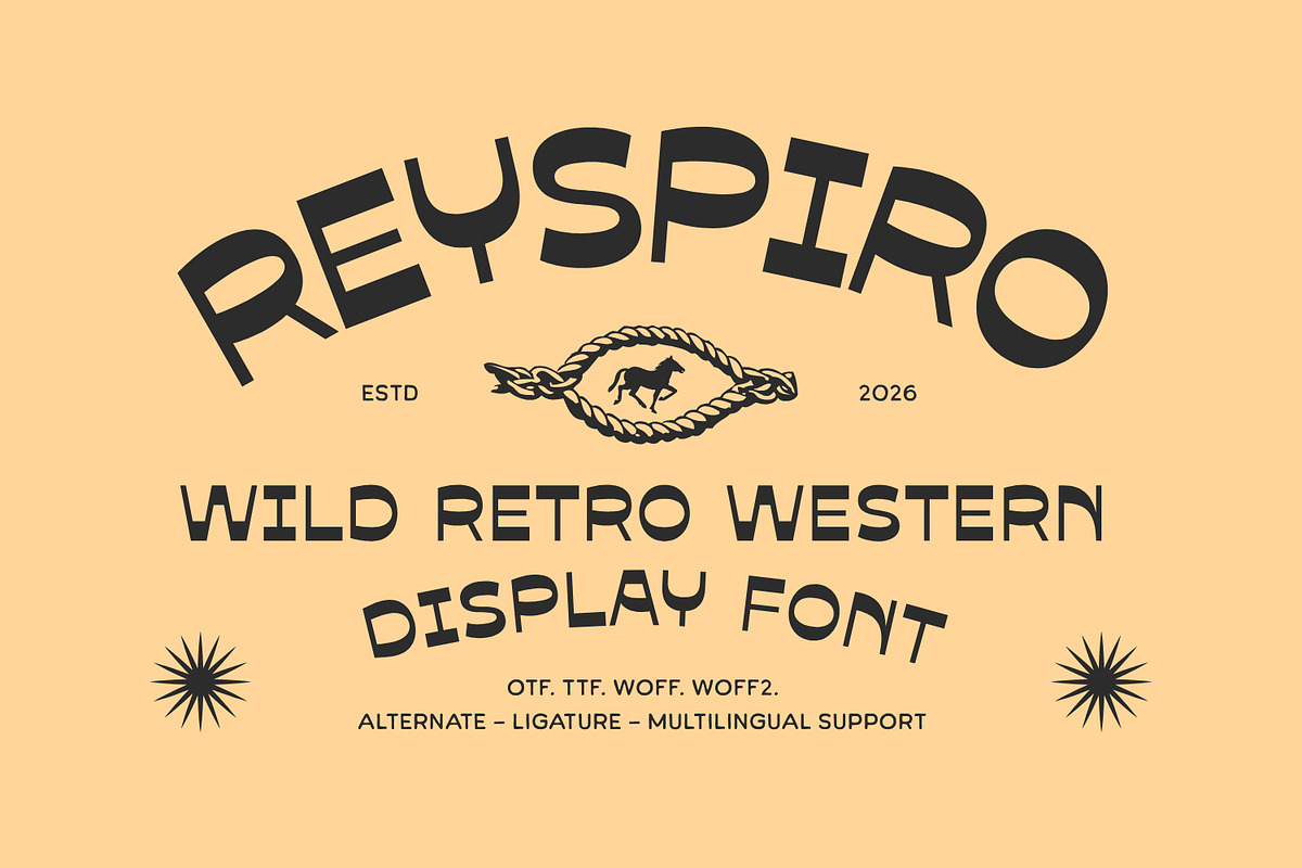 Reyspiro - Western Bold, a Sans Serif Font by Matsero (Photo 1 of 11)