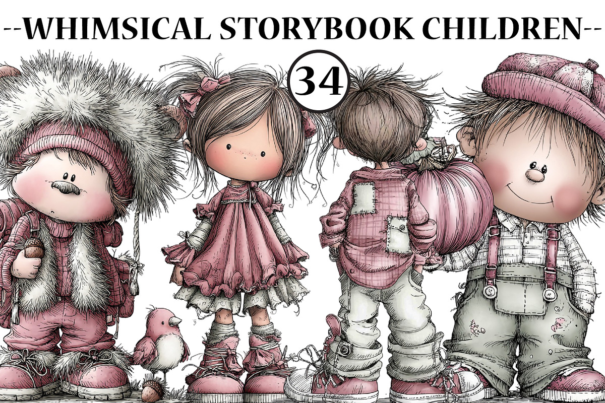 Whimsical storybook children clipart, an Illustration by CreationArt (Photo 1 of 5)