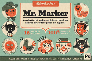 Mr. Marker Brushes For Photoshop