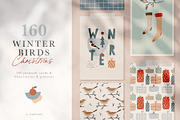 Winter birds Christmas set, an Animal Illustration by Tabita's shop (Thumbnail 1 of 11)