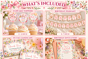 Wildflower Birthday Bundle Canva, a Marketing Template by KennedyStudio (Thumbnail 3 of 20)