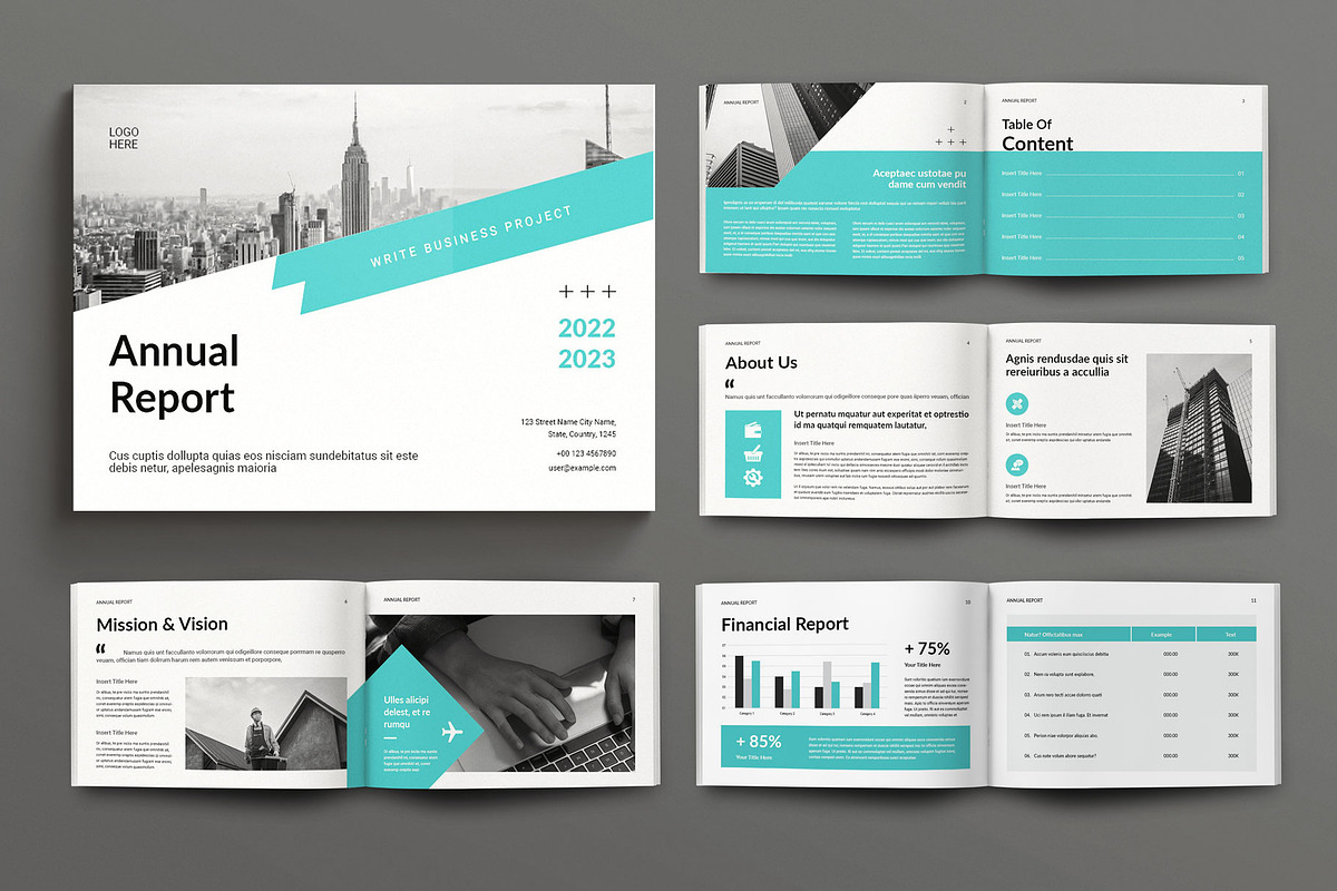 Annual Report Landscape Layout, a Brochure Template by Seeing-art (Photo 1 of 10)