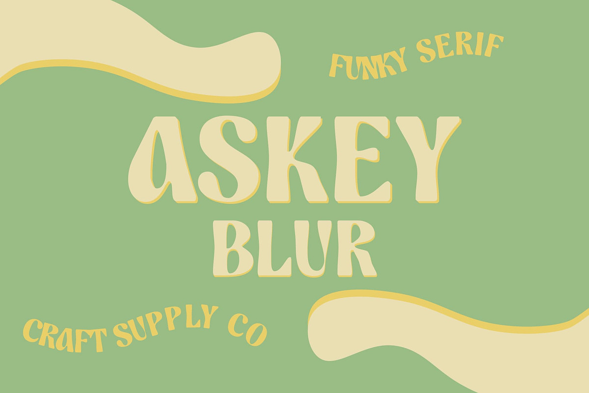 Askey Blur, a Sans Serif Font by Craft Supply Co. (Photo 1 of 8)