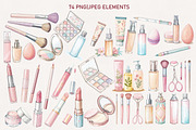 Makeup, Skincare, Self-Care, a Healthcare Illustration by Vaniuta_Art (Thumbnail 4 of 16)