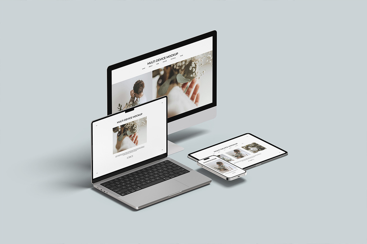 Multi Device Mockup - Scene Creator, a Wearable Device Mockup by graphicpages (Photo 8 of 14)