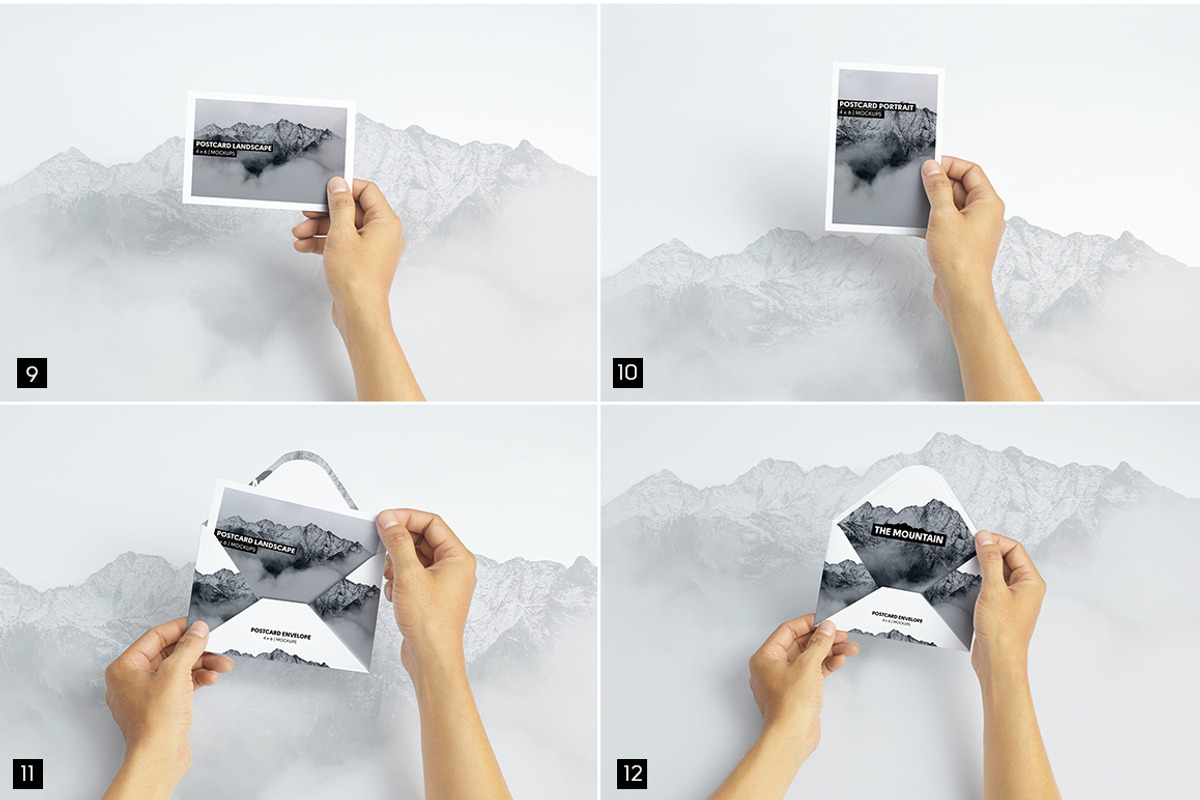 Postcard With Envelope Mockups BUNDL, a Print Template by Kongkow (Photo 12 of 14)