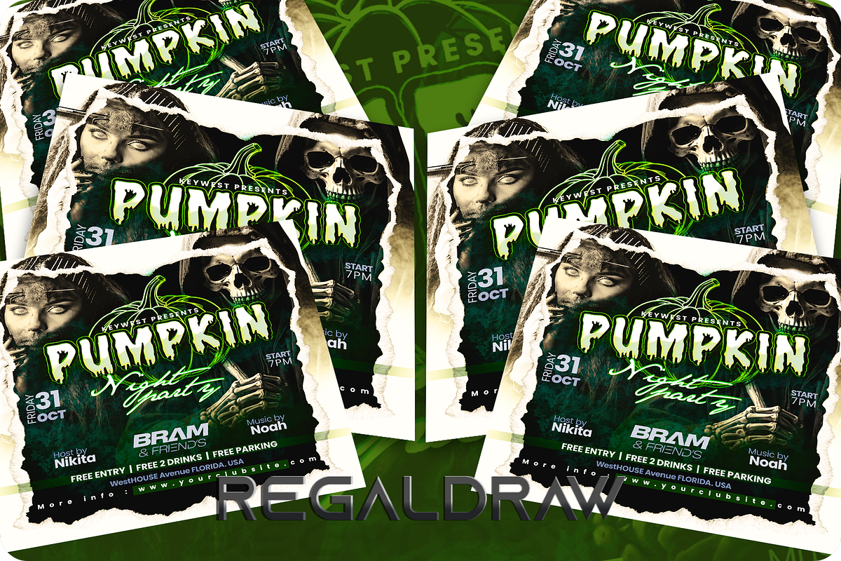 Halloween Event Flyer, a Flyer Template by regalDRAW (Photo 3 of 3)