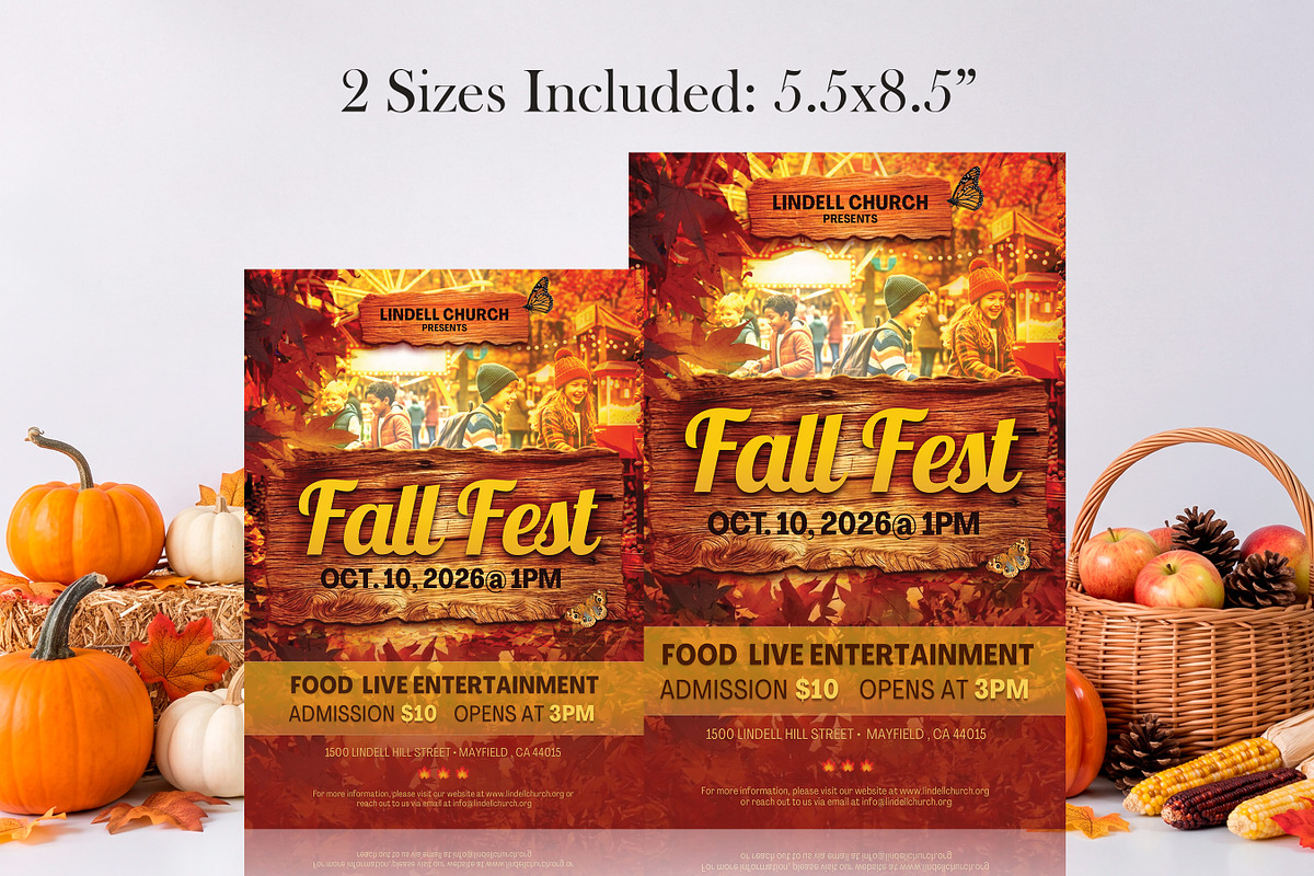 Fall Festival Canva Flyer Template, a Flyer Template by Godserv Designs (Photo 9 of 15)