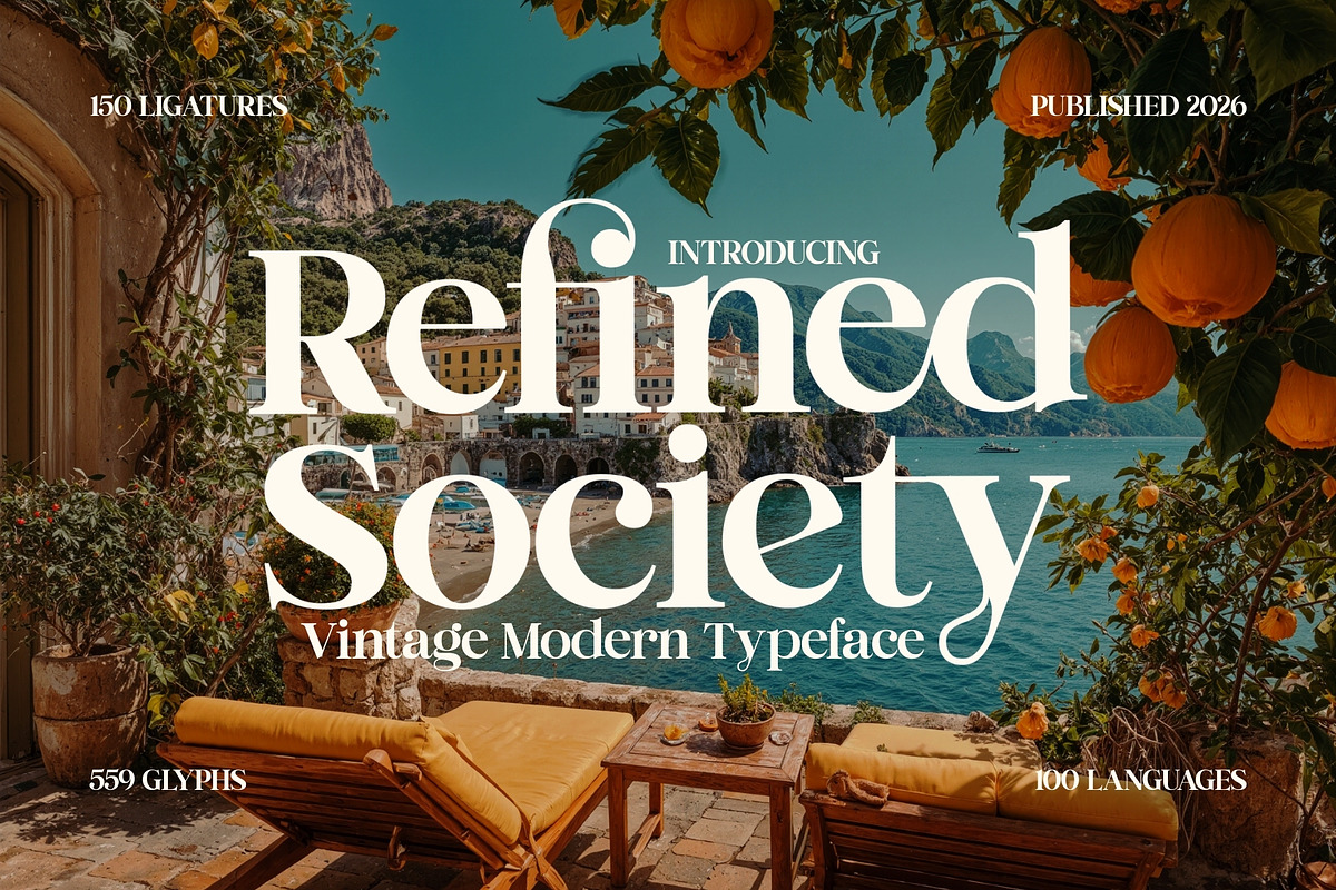 Refined Society - Vintage Typeface, a Serif Font by HipFonts (Photo 1 of 14)