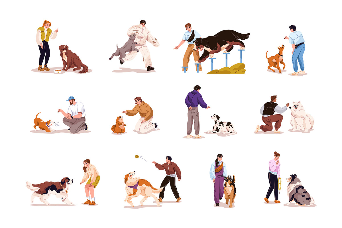 Dogs' obedience training set, an Animal Illustration by PaperTrident (Photo 1 of 13)