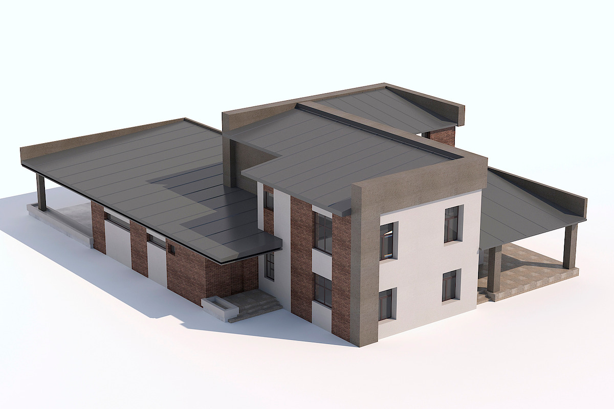Modern country house, an Architecture 3D Model by profdesign (Photo 6 of 10)