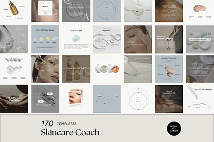 Skincare Coach Instagram Templates, a Social Media Template by Terraa Studio Design