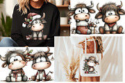 Whimsical Christmas Haigh land cow, an Illustration by Designworld (Thumbnail 3 of 6)