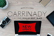 Carrinady Family - NEW UPDATE, a Sans Serif Font by madeDeduk (Thumbnail 1 of 7)