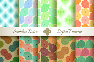 20 Retro Striped Seamless Patterns