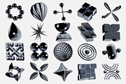 Abstract Chrome 3D Icon Set, an Object 3D Model by Eklip Studio (Thumbnail 3 of 6)