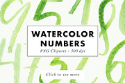 10 Watercolor Numbers PNG, an Object Graphic by Heartmade by Claudia (Thumbnail 1 of 2)