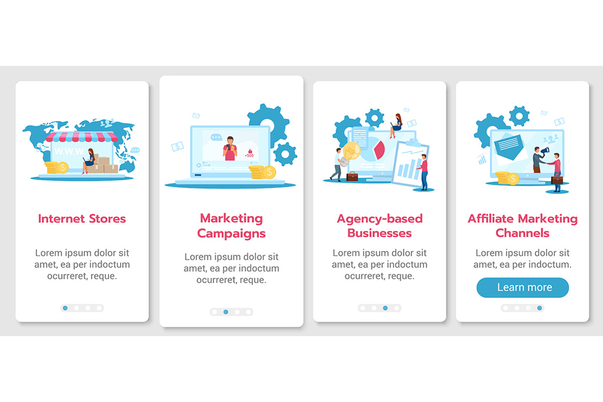 Business model mobile app screens, a Templates & Theme by IMG visuals characters (Photo 6 of 8)
