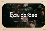 Bougerose a Modern Display Font, a Sans Serif Font by Typetemp Studio (Thumbnail 1 of 16)