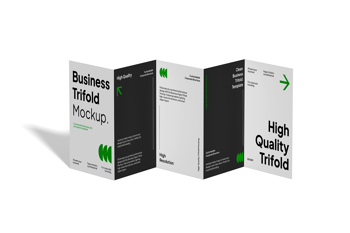 Trifold Brochure Mockup, a Packaging Mockup by Permadi Creative