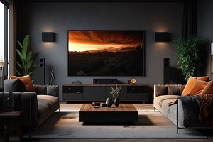 Modern Living Room Interior With TV