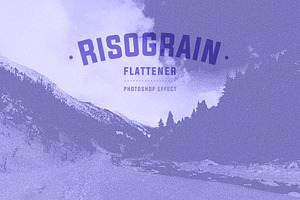 RISOGRAIN Flattener Photoshop Effect