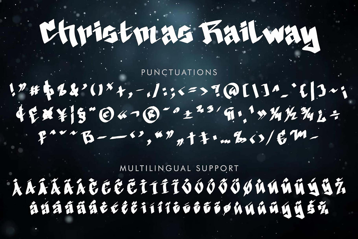 Christmas Railway, a Blackletter Font by Yoga Letter (Photo 6 of 6)