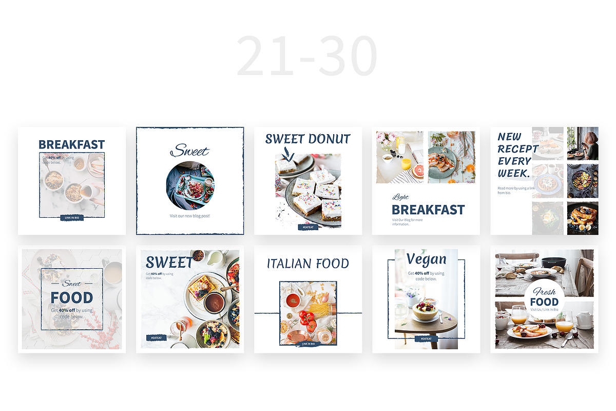 Food Instagram Posts, a Social Media Template by Milos Knezevic (Photo 6 of 6)