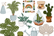 Plant Lover Clipart, an Illustration by GlamArtZhanna (Thumbnail 2 of 6)