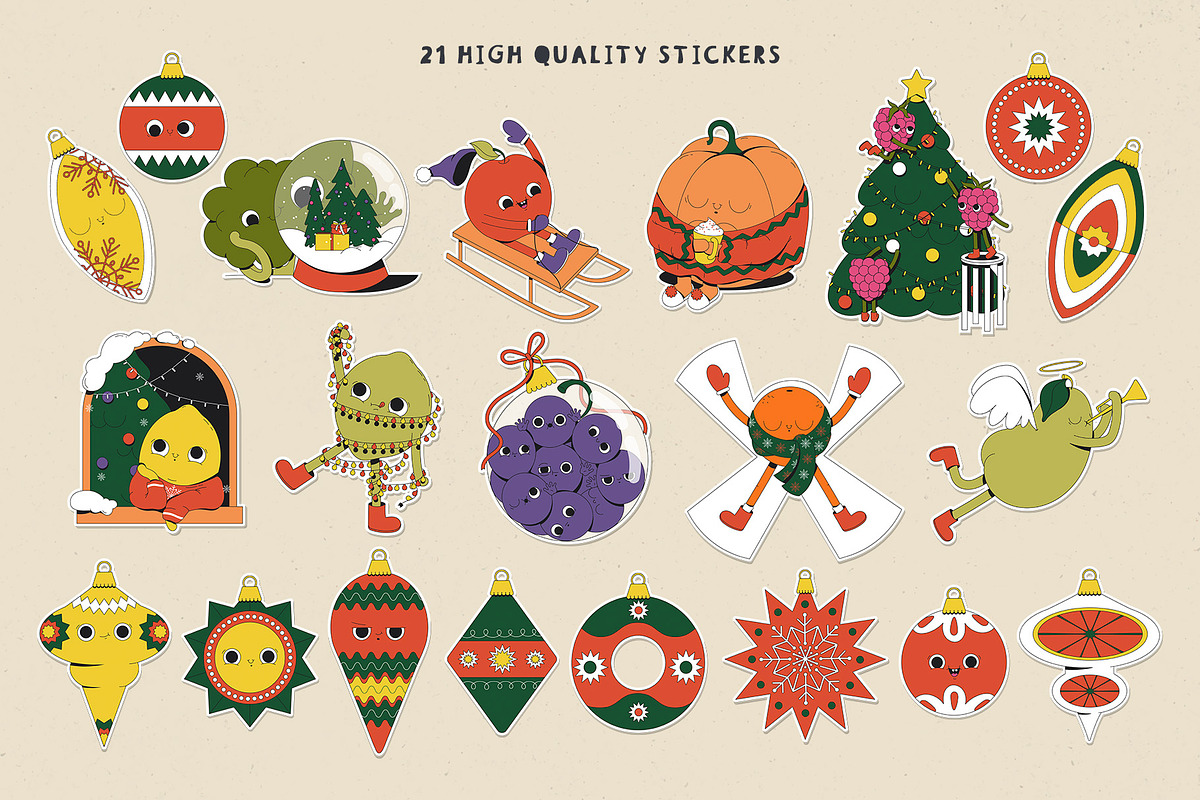 Winter Characters Illustration set, a Seasonal Illustration by marmarina (Photo 2 of 12)