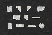 Beige Torn Crumpled Old Paper Pieces, a Texture Graphic by Ksuview (Thumbnail 2 of 5)