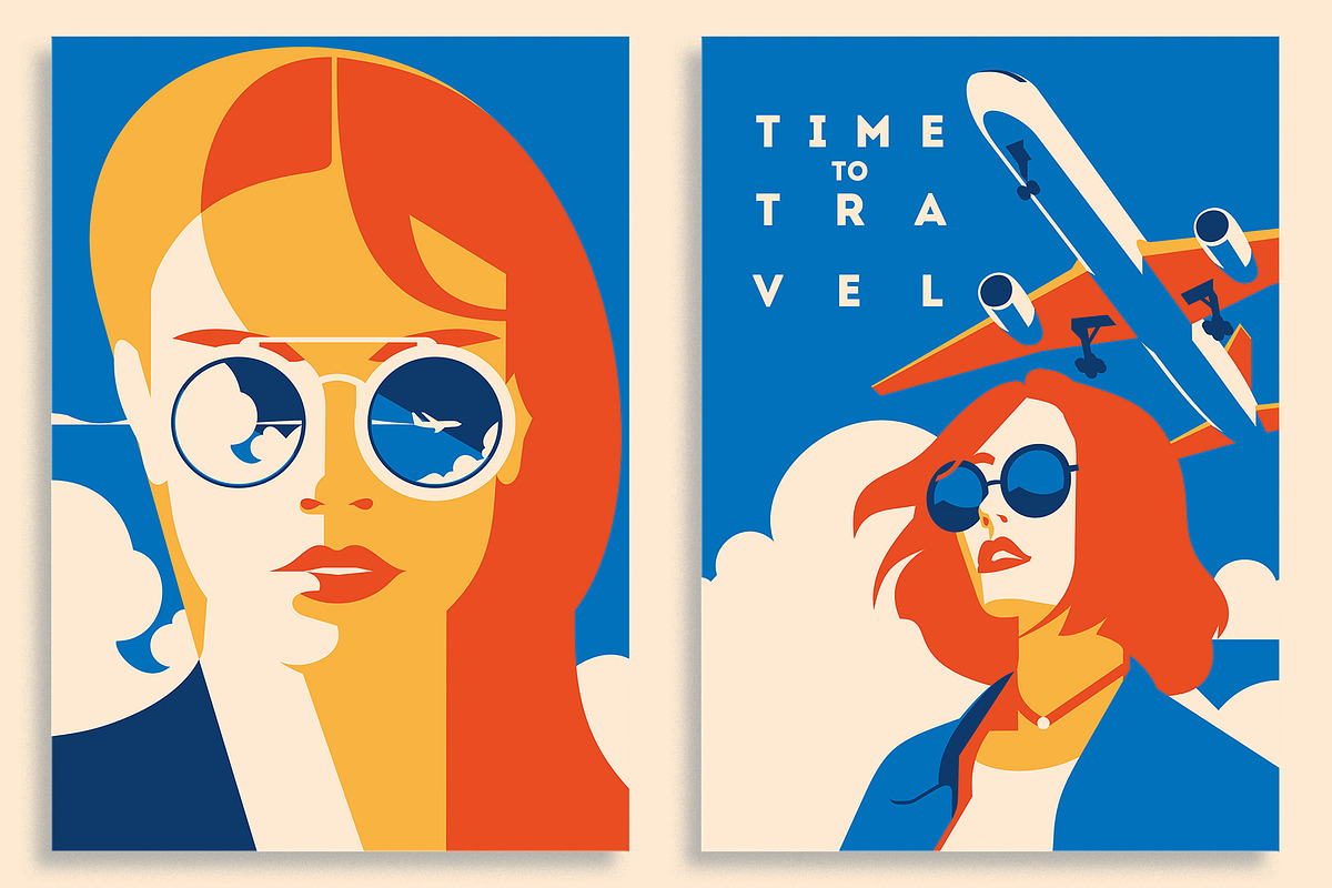16 AirTravel Illustrations, a Decorative Illustration by Alexander Baidin (Photo 3 of 12)