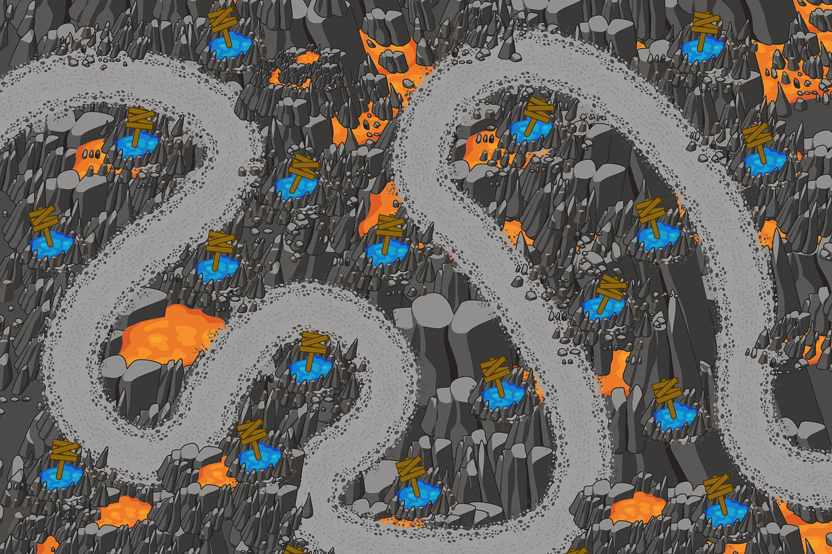 Tower Defence - Volcano 1, an Illustration by quicky (Photo 2 of 2)