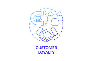 Customer Loyalty Gradient Icon