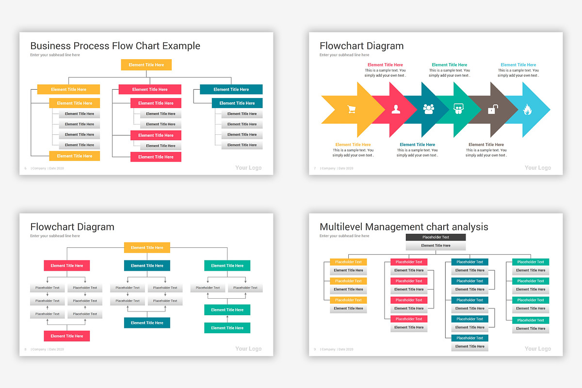 Flowchart PowerPoint Diagrams, a Presentation Template by SlideOne (Photo 5 of 8)