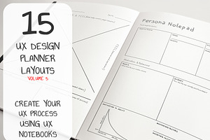 15 Hand Drawn UX Design Planners