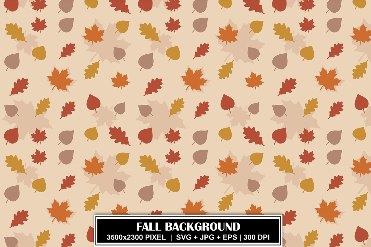 Autumn Maple Oak Leaves Pattern, a Pattern Graphic by Gfx Expert Team (Photo 3 of 3)