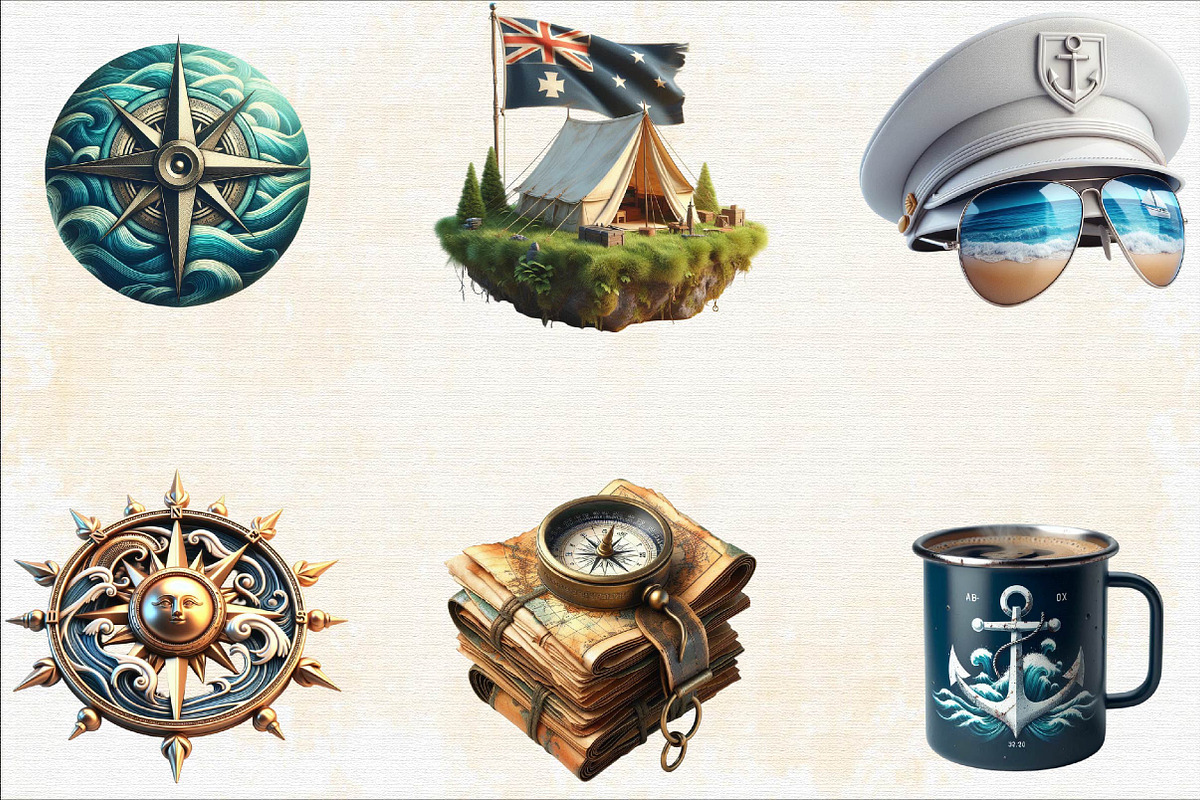 Navy Summer Outdoor Sublimation Clip, an Illustration by SVGArt (Photo 2 of 8)