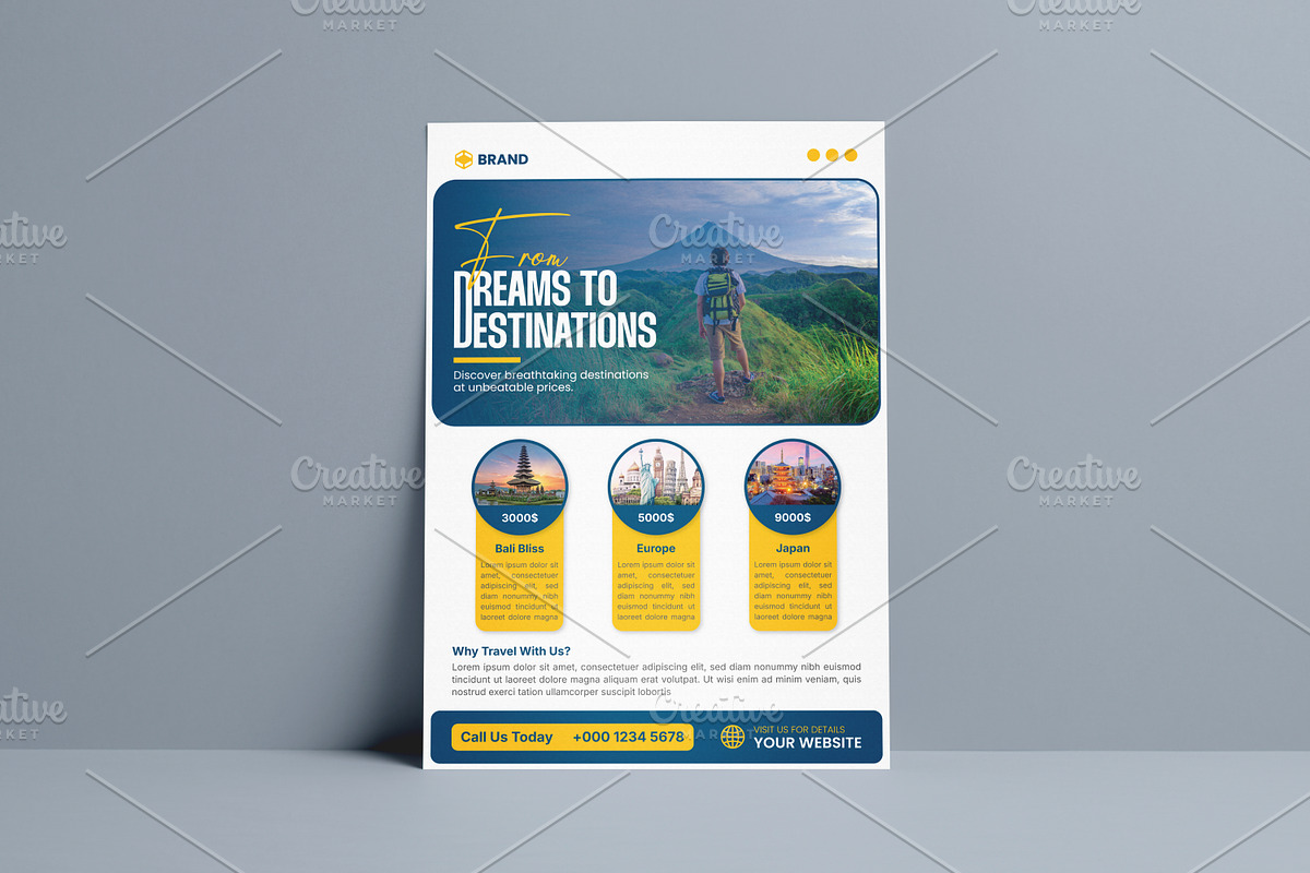 Travel Promotional Flyer Template, a Flyer Template by vectorlnk (Photo 4 of 4)