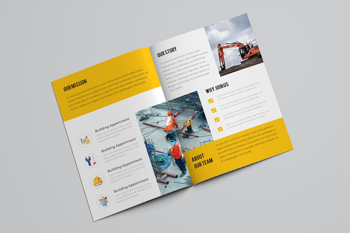 Creative Yellow Bifold Brochure, a Brochure Template by ZAAS (Photo 8 of 8)
