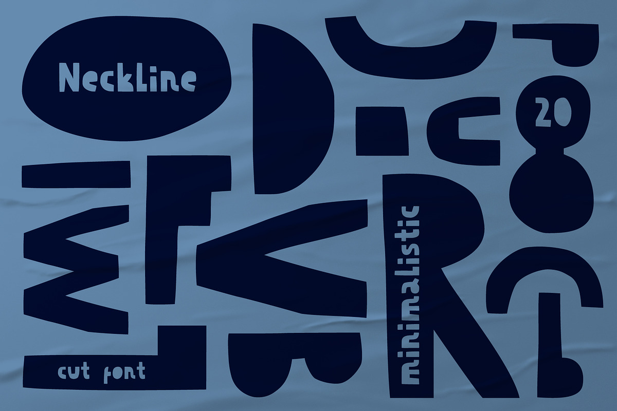 Decorative minimalistic cut out font, a Sans Serif Font by VyacheslavKolb (Photo 1 of 6)
