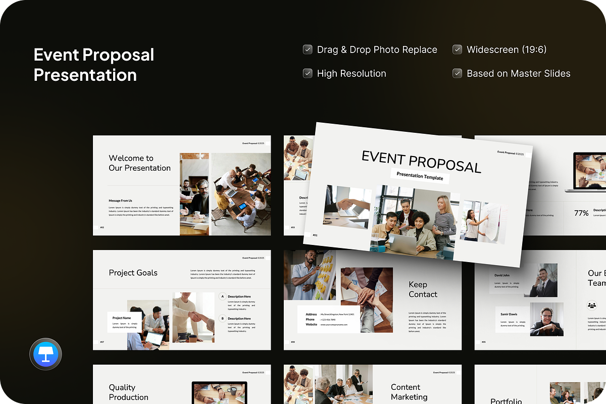 Event Proposal Keynote, a Presentation Template by SquidPixey (Photo 1 of 7)