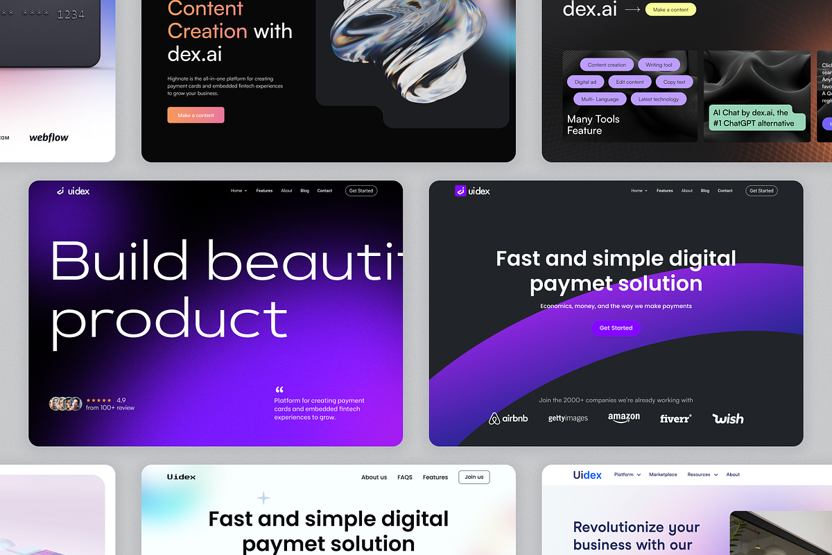 Website Header Exploration, a Landing Page Template by Ahmed Rubel (Photo 4 of 5)