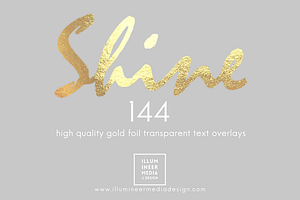 SALE! 144 GOLD FOIL WORD OVERLAYS