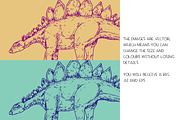 Dinosaurs - vector illustration set, an Animal Illustration by Renée from Studio neetje (Thumbnail 4 of 4)