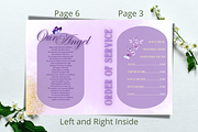 Purple and Gold Funeral Program, a Brochure Template by Feel Inspired Digitals (Thumbnail 8 of 8)
