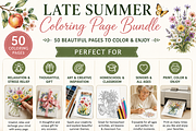 Late Summer Coloring Page Bundle, an Object Illustration by Daffodil Dream Studio (Thumbnail 3 of 3)